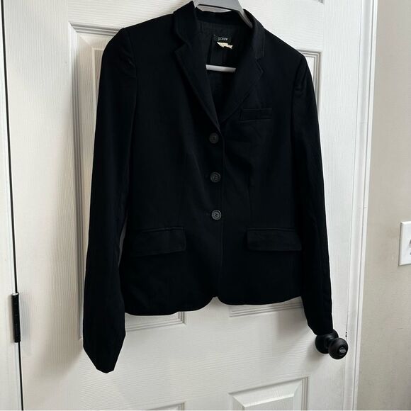 J. Crew Black 100% Wool Blazer Suiting Jacket Suit Women's Size 4 - Picture 4 of 10